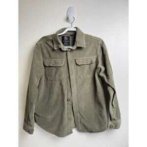 Men Buffalo David Bitton Olive Green Jeans Corduroy Shacket Jeremias Siz…